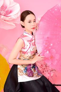 Xườn Xám Váy Áo Trắng Váy Đen