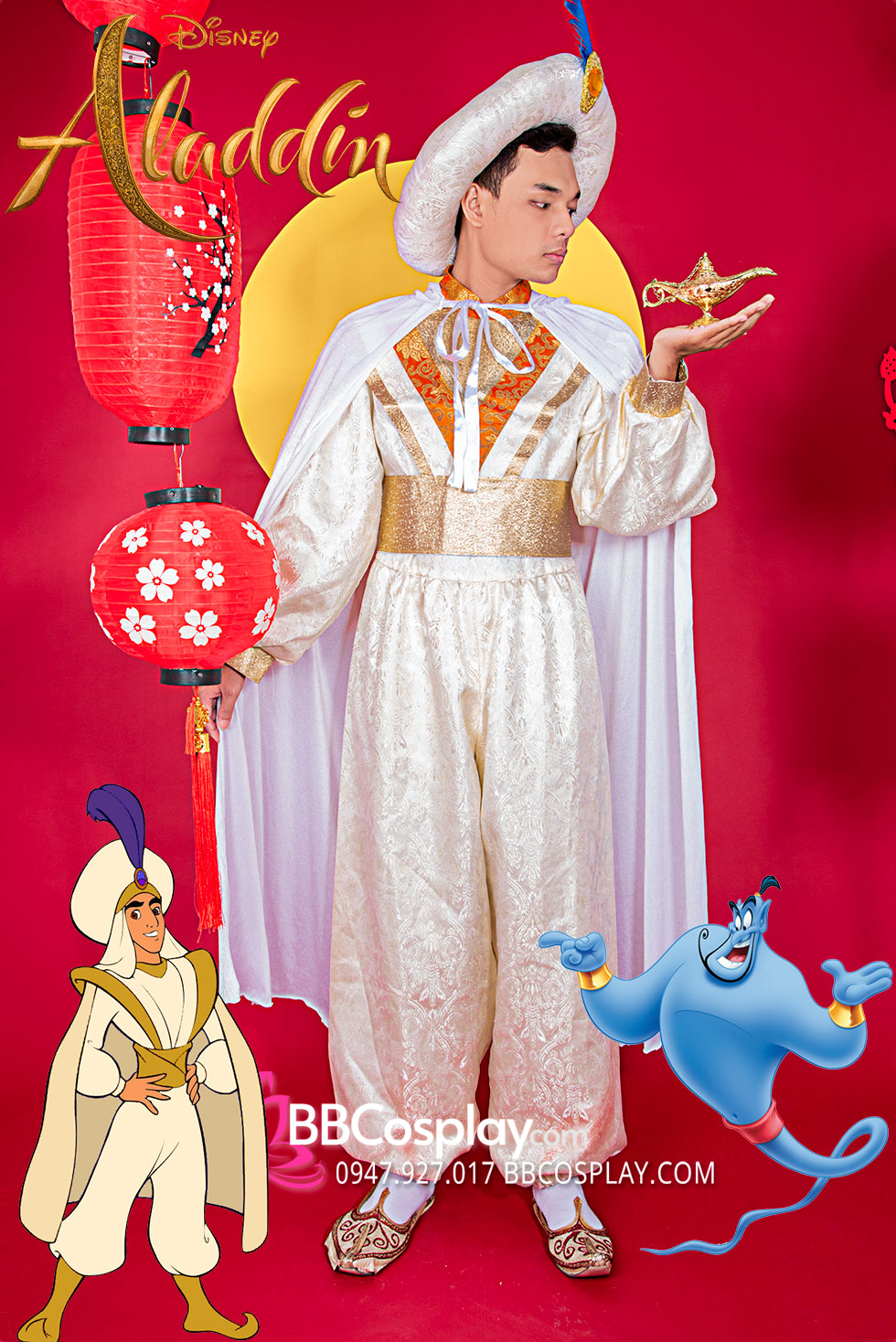 Trang Phục Hoàng Tử Aladdin Hàng Shop May