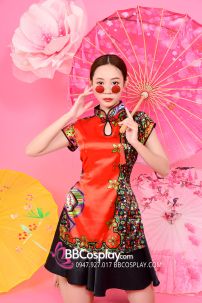 Xường Xám Váy Kính Vạn Hoa