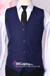 Áo Gile Nam Xanh Đen Cho Quí Ông