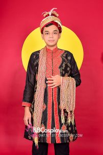 Đồ Kurta In Black Truyền Thống Ấn Độ Nam