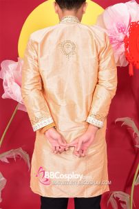 Đồ Nam Ấn Độ Beige Kurta