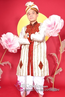 Trang Phục Hoàng Tử Ấn Độ Golden Pearl Kurtas