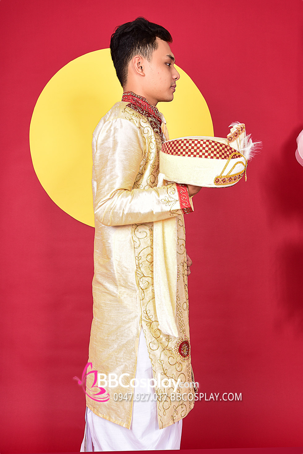 Trang Phục Hoàng Tử Ấn Độ Golden Pearl Kurtas