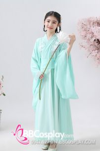 Hán Phục Tiểu Tiên Nữ Cho Bé Xanh Mint