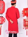 Áo Dài Nam Đỏ Cách Tân Vẽ Rồng