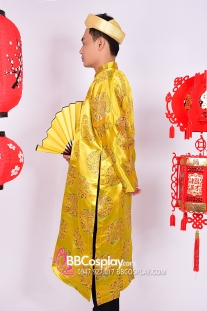 Áo Dài Ông Hội Đồng Gấm Vàng