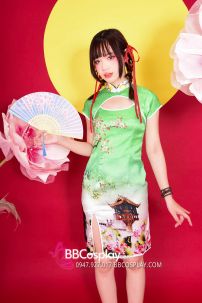 Xường Xám Độc Bản Xanh Mint Shop In Và May