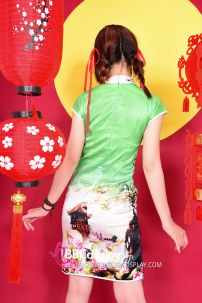 Xường Xám Độc Bản Xanh Mint Shop In Và May