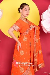 Đồ Sari Ấn Độ Cam Carot