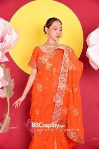 Đồ Sari Ấn Độ Cam Carot