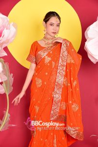 Đồ Sari Ấn Độ Cam Carot
