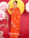 Trang Phục Sari Ấn Độ Cam Carot