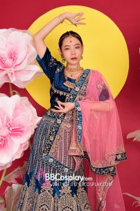 Đồ Ấn Độ Lehanga Xanh Cobalt Blue