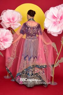 Đồ Ấn Độ Lehanga Xanh Cobalt Blue