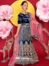 Trang Phục Ấn Độ Lehanga Xanh Cobalt Blue