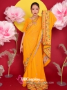 Sari Truyền Thống Ấn Độ Vàng Mustard