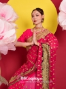 Sari Truyền Thống Ấn Độ Hồng Ruby