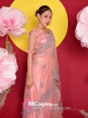 Trang Phục Truyền Thống Ấn Độ Saree Hồng Salmon