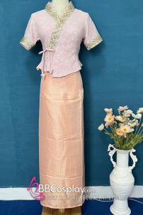 Đồ Thái - Vân Nam Áo Hồng Váy Hồng