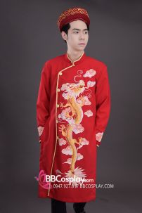 Áo Dài Nam Cách Tân Rồng Thăng Thiên