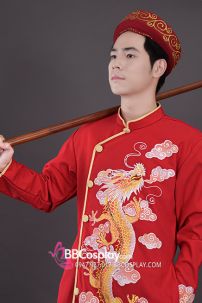 Áo Dài Nam Cách Tân Rồng Thăng Thiên