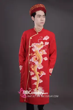 Áo Dài Nam Cách Tân Rồng Thăng Thiên