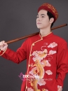 Áo Dài Nam Cách Tân Rồng Thăng Thiên