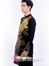 Áo Dài Nam Đen Vẽ Rồng Vàng