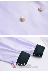 Croptop Nữ Sinh Tay Dài Váy Xanh Rêu