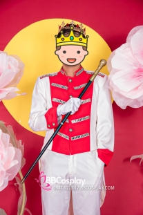 Vest Trắng Phối Đỏ Có Đính Đá