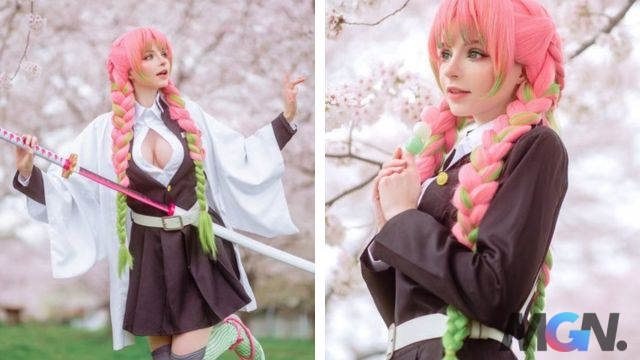 Kiếm Gỗ Kiếm Luyến Trụ Kanroji Mitsuri - Kimetsu No Yaiba 1M