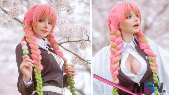 Kiếm Gỗ Kiếm Luyến Trụ Kanroji Mitsuri - Kimetsu No Yaiba 1M