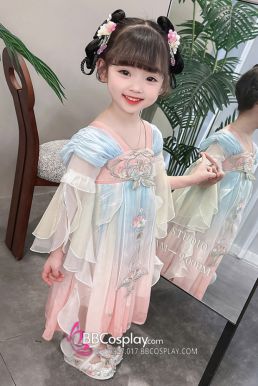 Bộ Váy Chị Hằng Nga Siêu Xinh Cho Bé