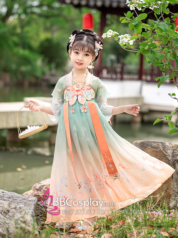 Váy Tiểu Tiên Nữ Hằng Nga Cho Bé Tay Ngắn