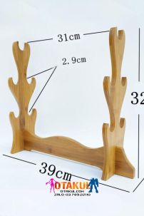 Giá Để Kiếm Gỗ Vàng Tự Nhiên Nguyên Khối 5 Tầng