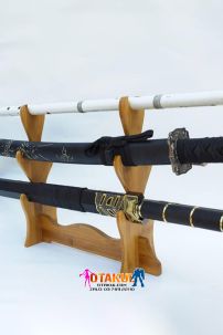 Giá Để Kiếm Gỗ Vàng Tự Nhiên Nguyên Khối 5 Tầng