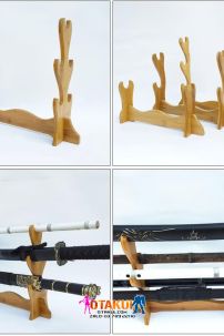 Giá Để Kiếm Gỗ Vàng Tự Nhiên Nguyên Khối 5 Tầng