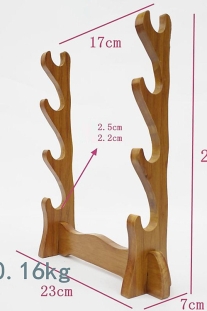 Giá Để Kiếm Gỗ Vàng Tự Nhiên Nguyên Khối 4 Tầng