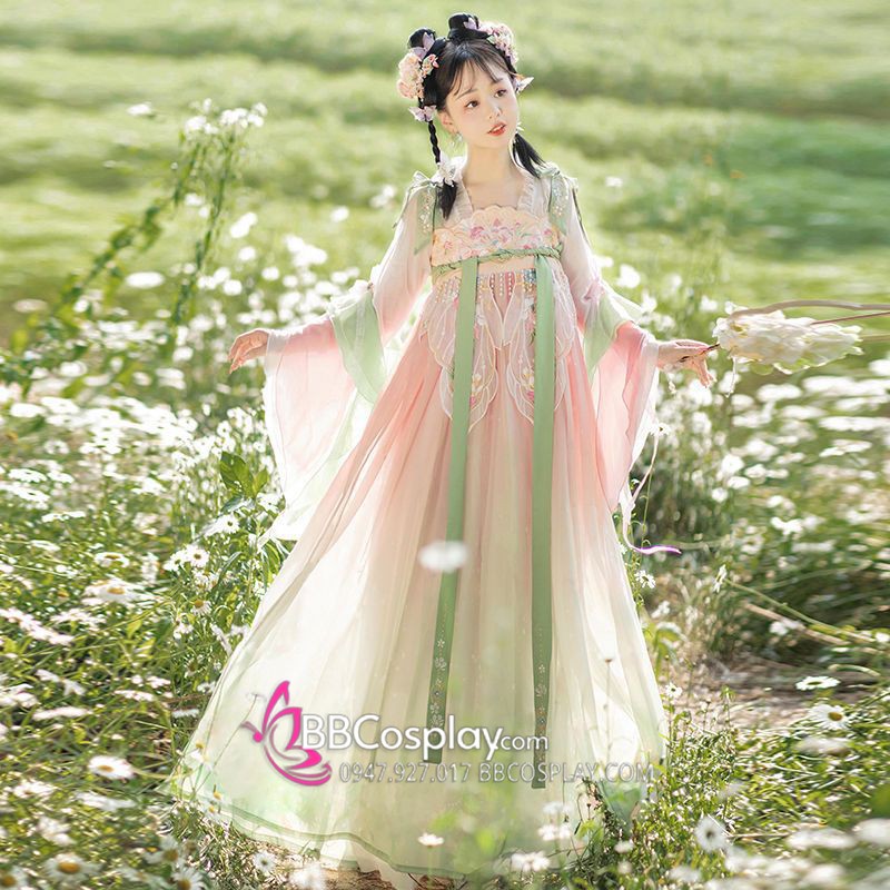 Trang phục Hằng Nga Chibi dễ thương cho bé gái hoặc bạn trẻ mặc đồ đôi