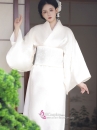 [Đặt May] Bộ Yukata Trắng Kem Nguyên Bản Cho Resort, Spa, Nhà Hàng Nhật