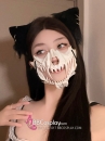 Mặt Nạ Halloween Trắng Nữa Mặt Mẫu Mới 2023