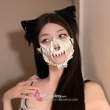 Mặt Nạ Hàm Răng Sói Nữa Mặt Đáng Sợ Hoá Trang Halloween