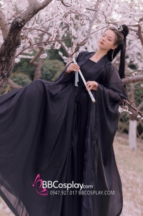 Trang Phục Cổ Trang Nữ Hiệp Hoa Hồng Đen