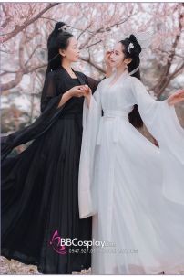 Đồ Cổ Trang Nữ Hắc Bạch Mỹ Nhân Mẫu Mới 2023