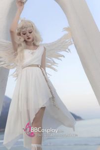 Đồ Thiên Sứ Ánh Sáng Nữ Thần Vải Voan Lụa Cao Cấp Thêu Hoạ Tiết