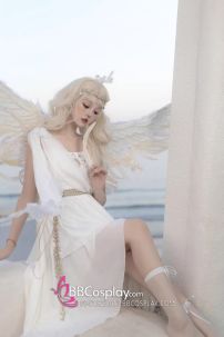 Đồ Thiên Sứ Ánh Sáng Nữ Thần Vải Voan Lụa Cao Cấp Thêu Hoạ Tiết