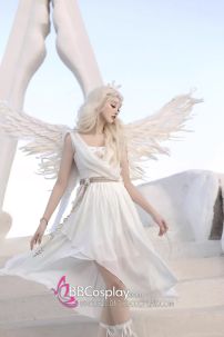 Đồ Thiên Sứ Ánh Sáng Nữ Thần Vải Voan Lụa Cao Cấp Thêu Hoạ Tiết