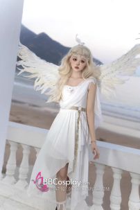 Đồ Thiên Sứ Ánh Sáng Nữ Thần Vải Voan Lụa Cao Cấp Thêu Hoạ Tiết