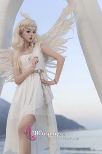 Đồ Thiên Sứ Ánh Sáng Nữ Thần Vải Voan Lụa Cao Cấp Thêu Hoạ Tiết